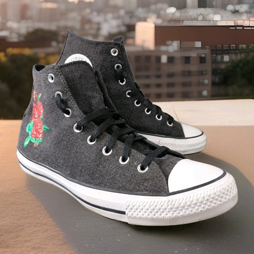 Converse Chuck Taylor All Star High Top Custom Embroidery Black Men’s Size 12